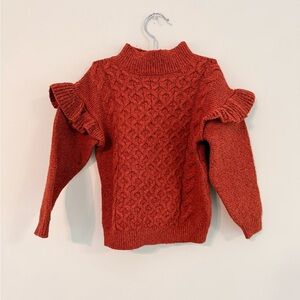 Old navy Rust Sweater with Ruffle Detail